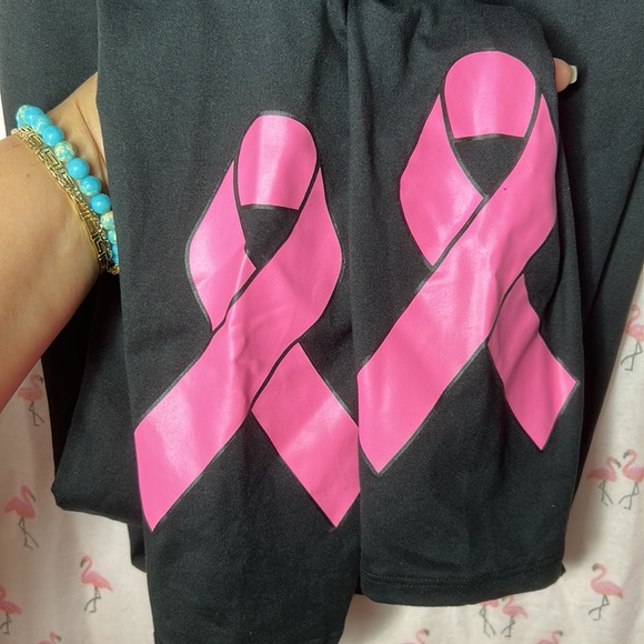 LULAROE TC (sz12-18) Cancer Awareness BLK leggings - Picture 9 of 10